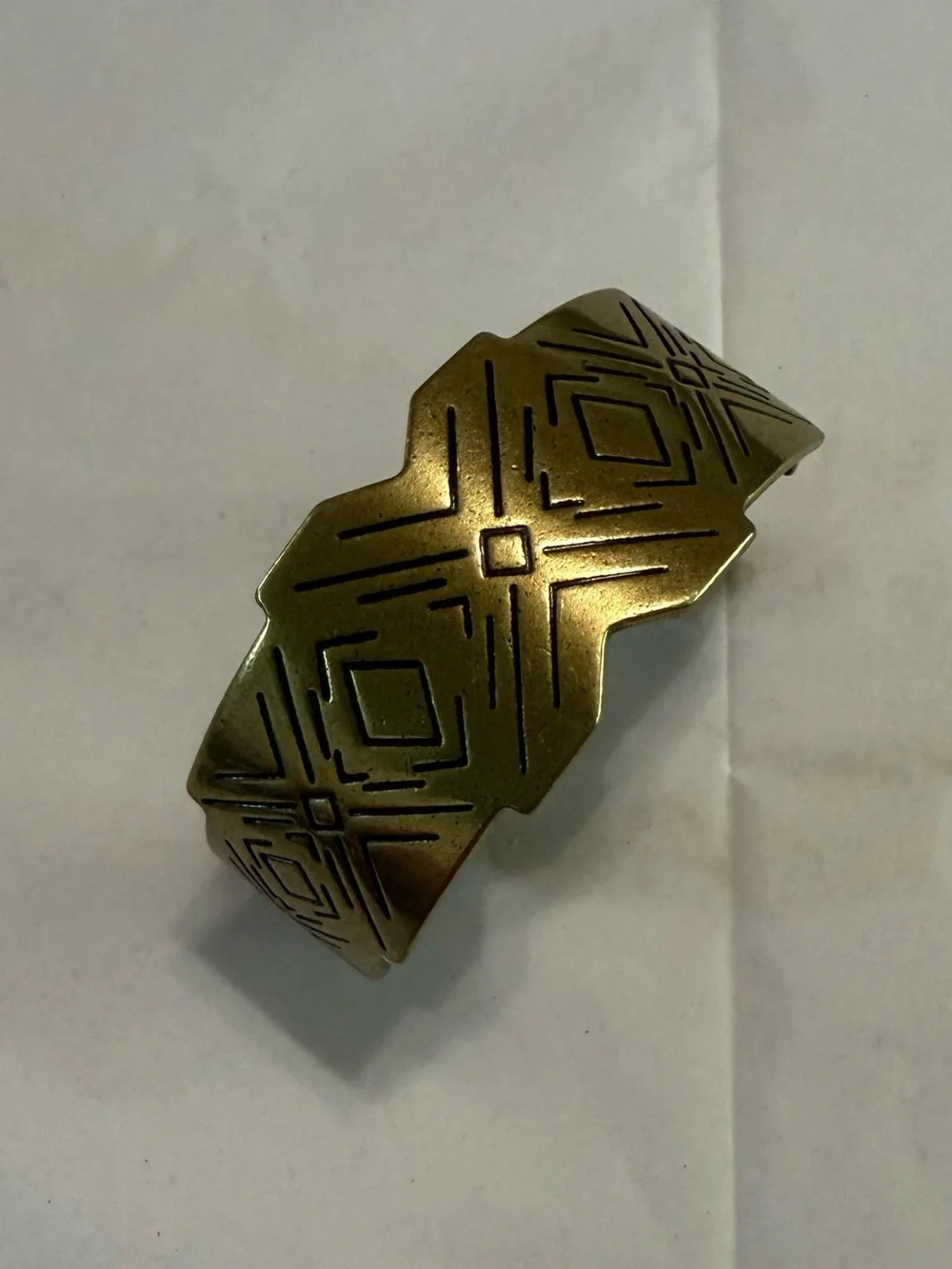 American Eagle Outfitters Gold Tone Geometric Aztec Inspired Cuff Bracelet